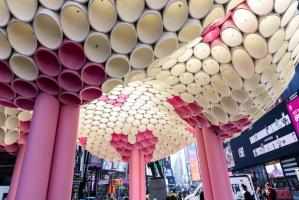 Bloom interactive sculpture times square nyc 3