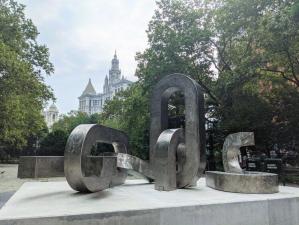 Song of the broken chains at city hall park in manhattan